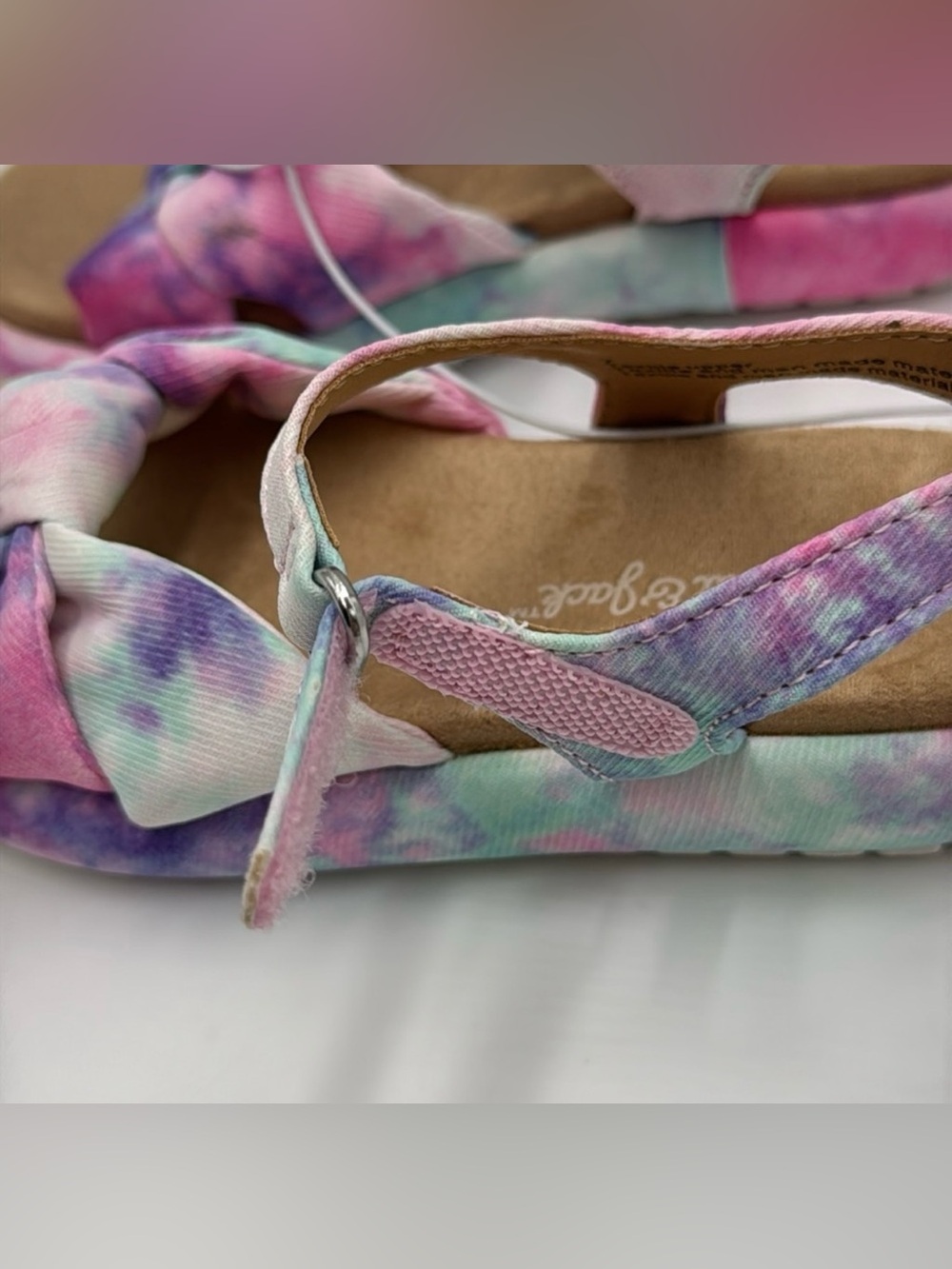 NWT Cat & Jack Toddler Girls' Cate Tie-Dye
Footbed Sandals Size 7 - Picture 7 of 7